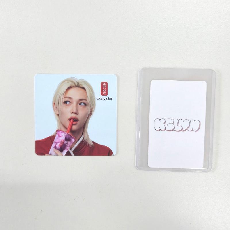 Stray Kids Felix X Gong Cha Collaboration Tea Coaster Cup Sleeve | Korea Limited