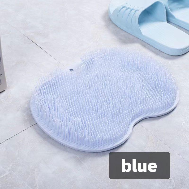 Exfoliating Shower Massage Scraper Bathroom Non-slip Bath Mat Back Massage Brush Silicone Foot Wash Body Cleaning Bathing Tool