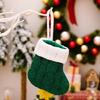 10Pcs Knitted Christmas Stocking Creative Colorful Socks Ornament Stylish Holiday Decoration for Wall or Tree Display