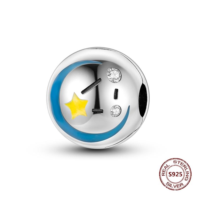 Copper Buckle Copper Charm Blue Star Moon Bead Butterfly Suitable For Original Bracelet Zircon Fine Diy Jewelry