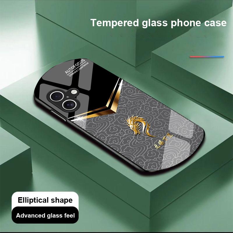 V-shaped Faucet For Apple IPhone 16 11 13 15 14 Pro Max 12 Mini 7 8 Plus XR X XS SE Elliptical Shaped Tempered Glass Phone Case