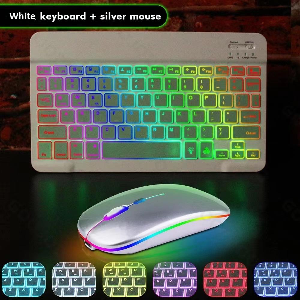 Bluetooth Keyboard Set with Mouse Backlit Keyboard for Phone Tablet
