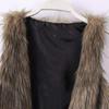 Women Fall and Winter Pu Leather Fur Sleeveless Cardigan Vest Thick Open Stitch Casual Short Vest Waistcoat Outerwear