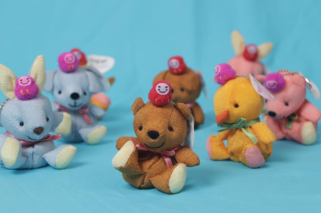 Shinada Beanbag Plush Toy Set of 8 (Mini Size, Animal Mascot, Lucky Charm)