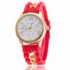 Women Silicone Roman Literally Fake 3-eyed Lady Chain Watch Fashion Wristwatch