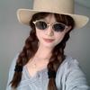 Vintage Oval Metal Sunglasses With Uv400 Protection For Outdoor Activities And Fashion