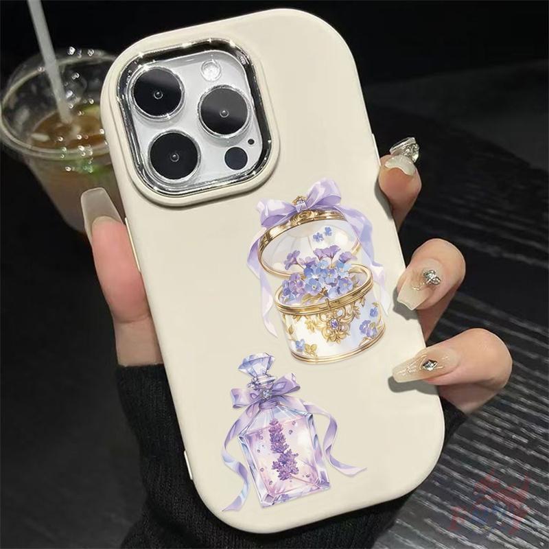 50Pcs/Set Nordic . Sparkly Purple Color Styles Art PET Stickers Waterproof DIY Fashion Doodle Decals Stickers