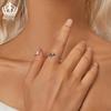 Adjustable Platinum-Plated S925 Sterling Silver Naughty Cat Ring