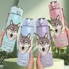 1PC Wolf Girl Letter A Combine 750ml Color Plastic Sports Water Bottle Leakproof Flip Straw Lid Suitable for Sports Office Home Use