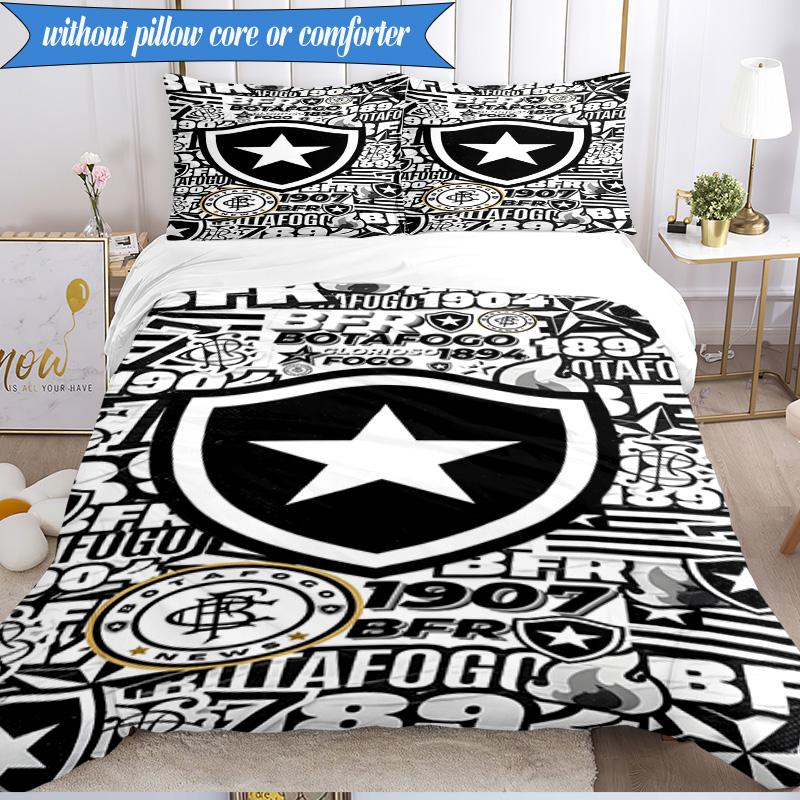 3PCS Shield With Star Emblem Printed Soft Bedding Set,Including 1pc Duvet Cover And 2pcs Pillowcases Perfect for Bedroom, Dormitory, Fan Gift