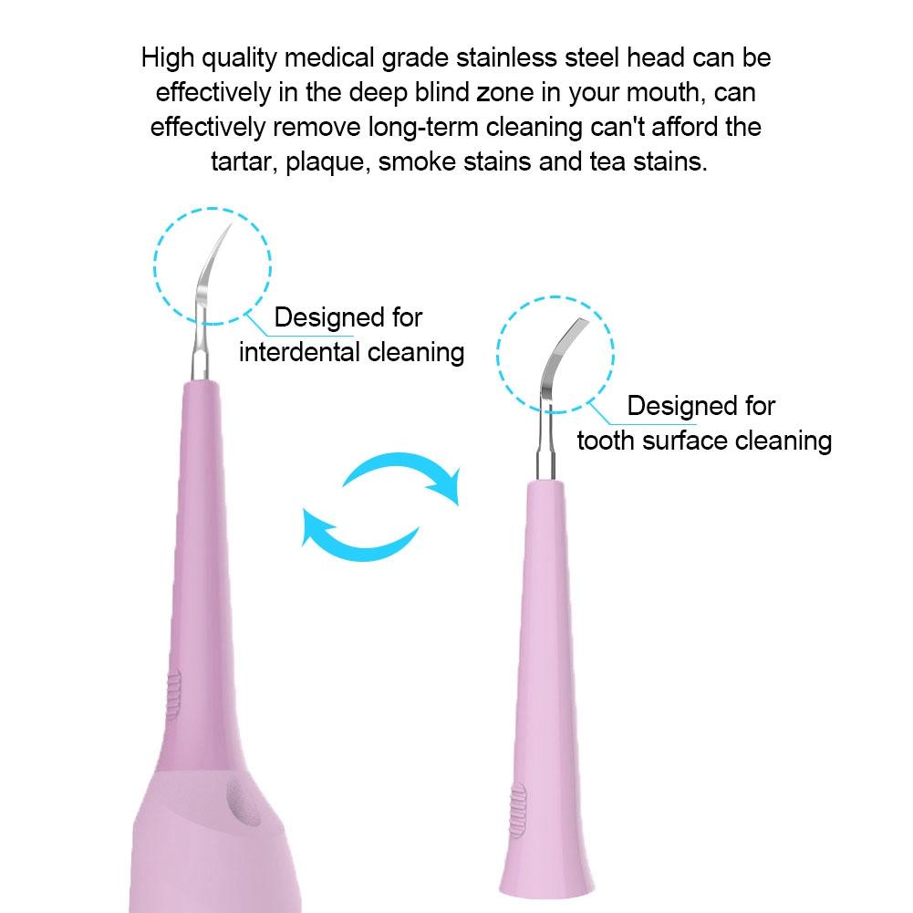 Portable Electric Dental Calculus Plaque Remover Scaling Oral Care Tool for Home Travel Use