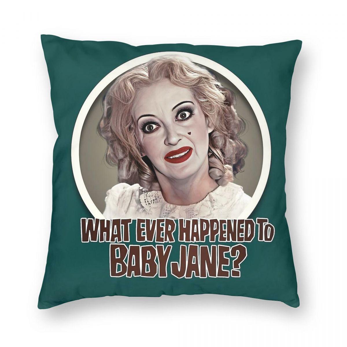 What Ever Happened To Baby Jane Pillowcase Polyester Linen Velvet Pattern Zip Decorative Pillow Case Sofa Seater Cushion Case Peach skin 18*18(CM)-1Pcs