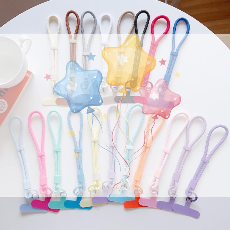 Fashion Simple Candy Color Mobile Phone Lanyard Adjustable Wristband Phone Chain Universal Anti-lost Keychain Cellphone Strap