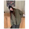 Retro Couple Pilot Bomber Jacket Women Winter Padded Baseball Coat High Street Vintage Cotton Jacket