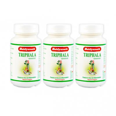 Triphala Guggul Set (3 X 80 Tabs, 375 Mg), Triphala Guggulu Set,