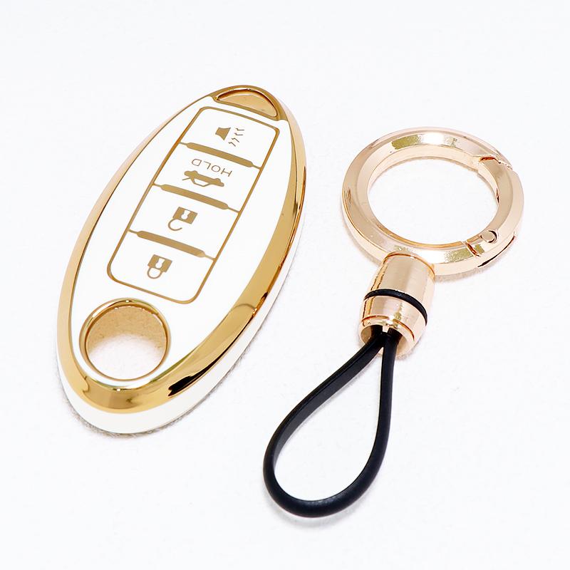 4 Buttons Car Key Case Cover For Nissan Fuga Navara Leaf Note Sentra Murano Tiida Qashqai J11 J10 Micra Kicks Altima X-Trail