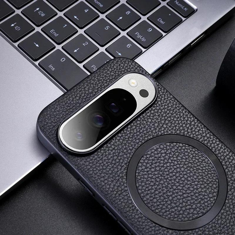 PU Leather Magnetic Phone Case for Google Pixel  10 9  7 8 Pro XL 6A 7A 8A 9A 10A for Magsafe Wireless Charging Shockproof Cover