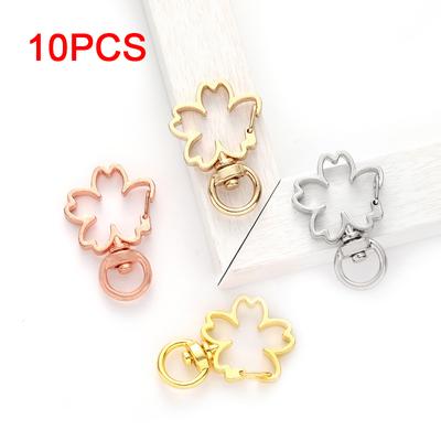 10 bucăți cu flori de cireș breloc chei breloc accesorii bricolaj închizătoare homar
