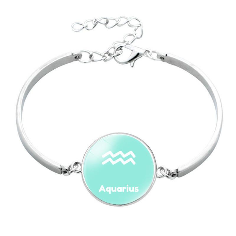 Trendy Zodiac Sign Alloy Bangle Korean Minimalist Style Unisex Star Sign Jewelry