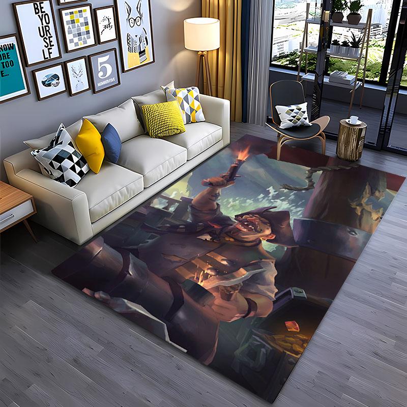 3D Pirate Ship Boat, Large Area Carpets for Home Living Room  Children's Bedroom Sofa Doormat Kitchen Floor Rugs Anti-slip Decor