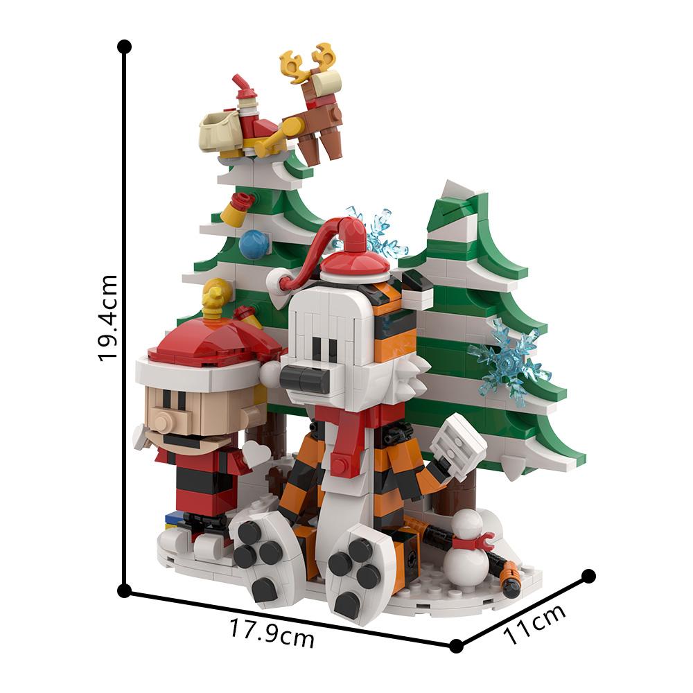 Gobricks MOC Calvined and Hobbes Bricks Model Calvined and Hobbes Cartoon Tiger Building Blocks Toys Gift