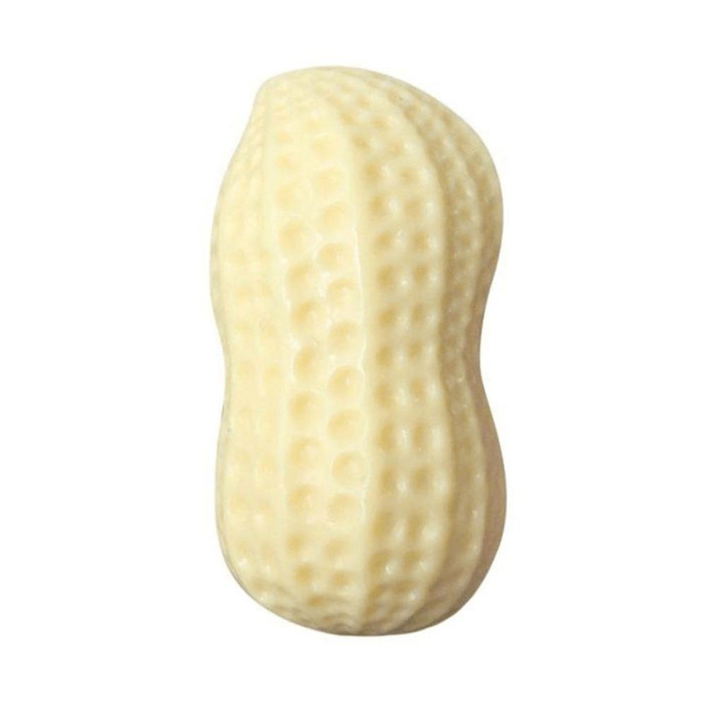 Textured Surface Peanut Dog Chew Toy Tpr Teething Chew Toy Squeaky Dog Toy Daily Dog Play