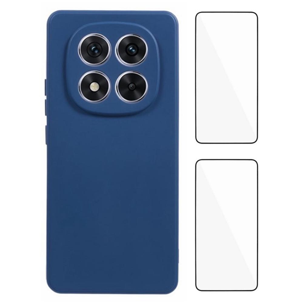 

WANLONFENG Серія RB3 Чохол для Xiaomi Redmi Note 14 Pro+ 5G з 2 шт. захисної плівки для екрана, точний отвір для об єктива, м яка TPU задня кришка для телефону Sapphire