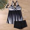 2025 Colorful Print Plus Size Tankini: Loose, Tummy-Covering, Conservative Swimsuit