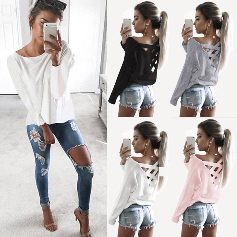 Premium Quality Mode Femmes Long Sleeve Tops For Casual Cotton T Shirts