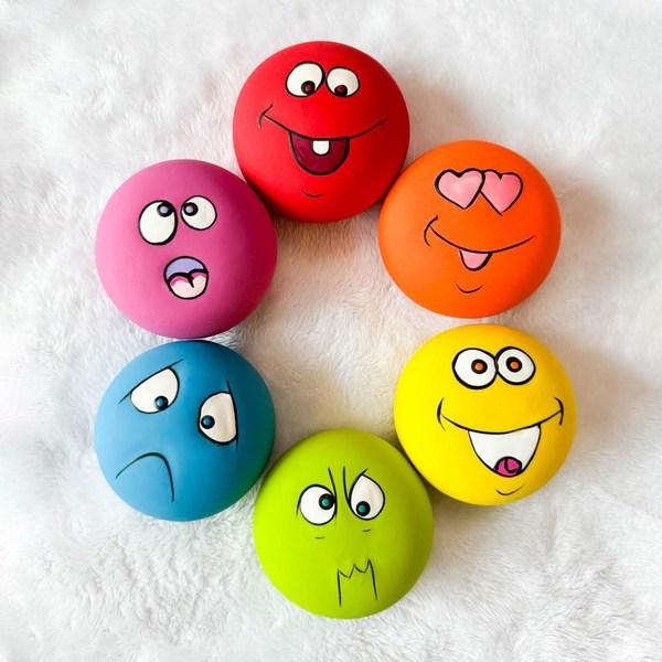 Loro Pet Puppy Squeak Ball 3P Set, 3 Pieces, Purple Set