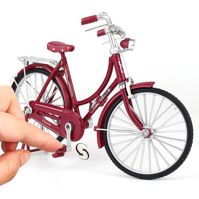 New 1:10 Mini Alloy Model Bicycle Diecast Metal Finger Mountain Racing Bike Adult Simulation Collection Gifts Toys for boys