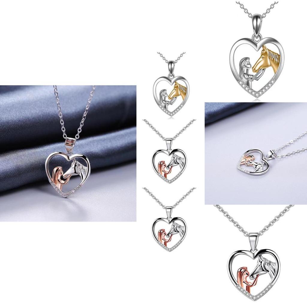 Stylish Animal Themed Heart Shaped Necklace For Girls Perfect Gift For Lovers