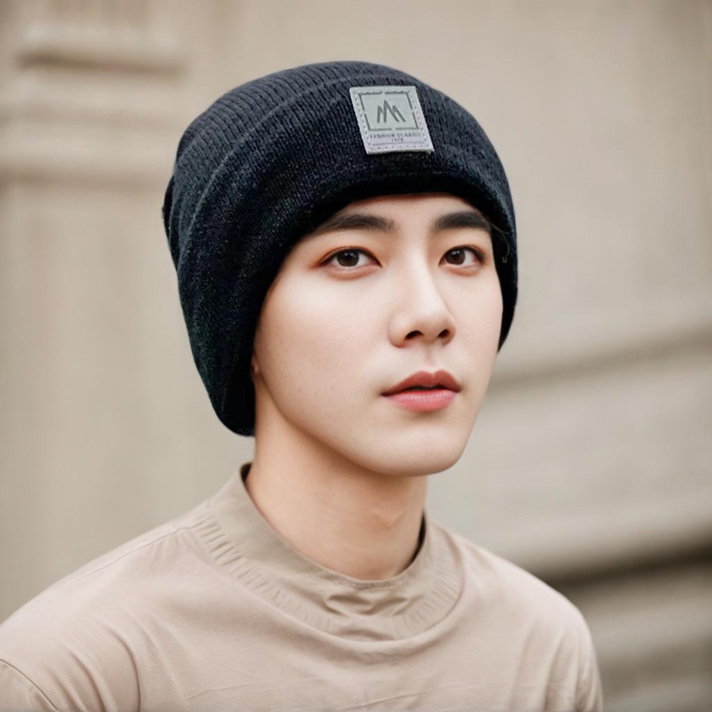 Men's Winter Warm Knit Hat with Ear Protection for Middle-aged and Elderly