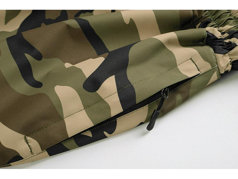 Calças de Esqui Camufladas Unissex: Equipamento de Snowboard à Prova de Vento, Impermeável, Espesso, Forrado com Fleece, Estilo Americano.