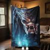 1PC Predator Alien Warrior Plush Blanket Soft Comfortable All Seasons Suitable Sofa Office Travel Home Gift Idea