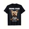 Men's Yorkie Lovers Funny "I Will Follow You" Yorkie Dog T-Shirt - Casual Short Sleeve Round Neck Tee