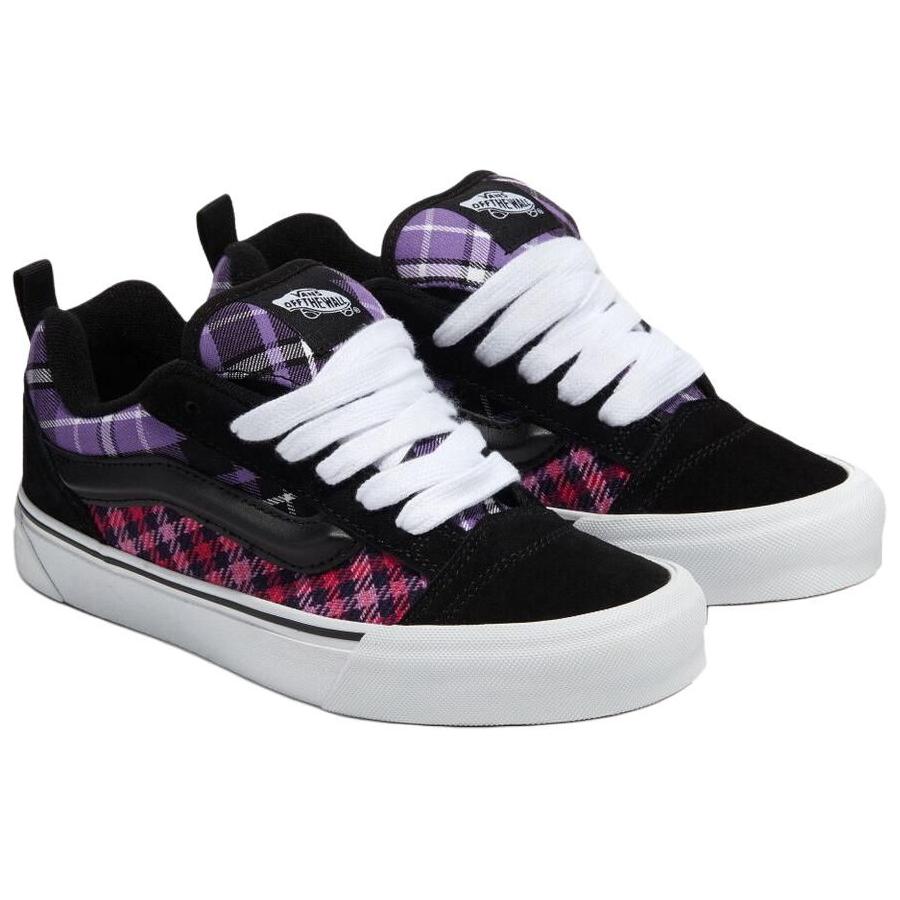 Vans Knu Skool Comfortable Versatile Low Top Skate Shoes Unisex Sneakers Black Purple VN0009QCBOQ