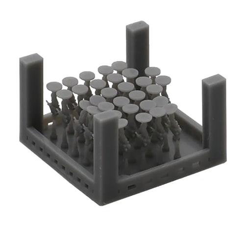 1 Set Standing Posture Soldier Model 1/700 1/350 Scale Military Man Soldier Mold Resin Figure Kit for DIY Military Scene Construction (1/350 (30pcs))