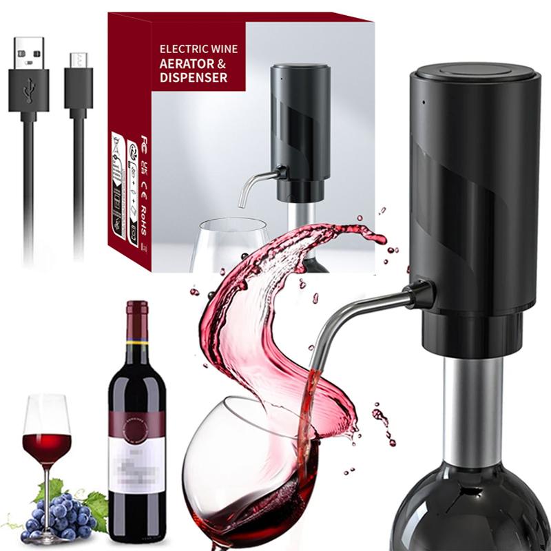 Elektrischer Weinbelüfter Wein Dekantierpumpe Spender Set Smart Wein Dekantierer Bestes Geschenk für Weinliebhaber und Partys Weinausgießer