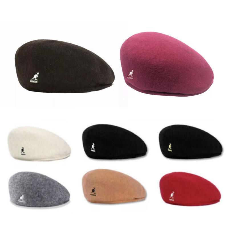 Kangol Woll-Barett Hut Modischer Trendiger Stil mit Kurzer Krempe für Alle Jahreszeiten