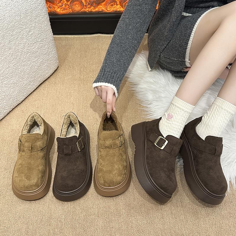 Thick-soled Heightening Birkenstocks Women's 2025 Autumn New Lazy One-pedal Retro Birkenstocks Single Shoes Casual Loafers