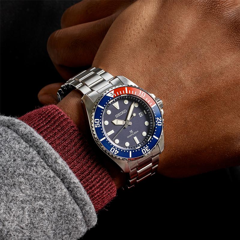 Seiko Prospex Series Waterproof 200M Solar Quartz Movement Stainless Steel Watch Men Watches Blue SNE595P1