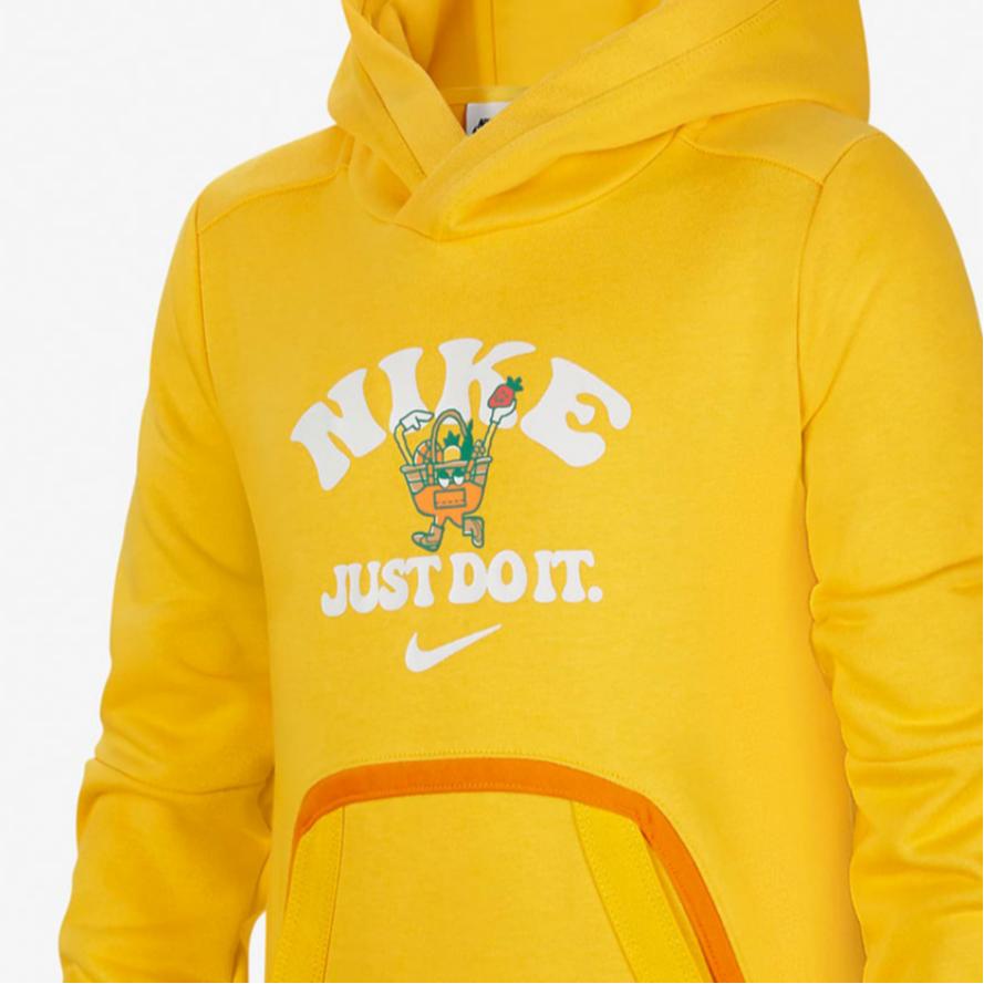 Nike Sportswear Knit Pullover Hoodie Kids hoodies Yellow DQ9135-739