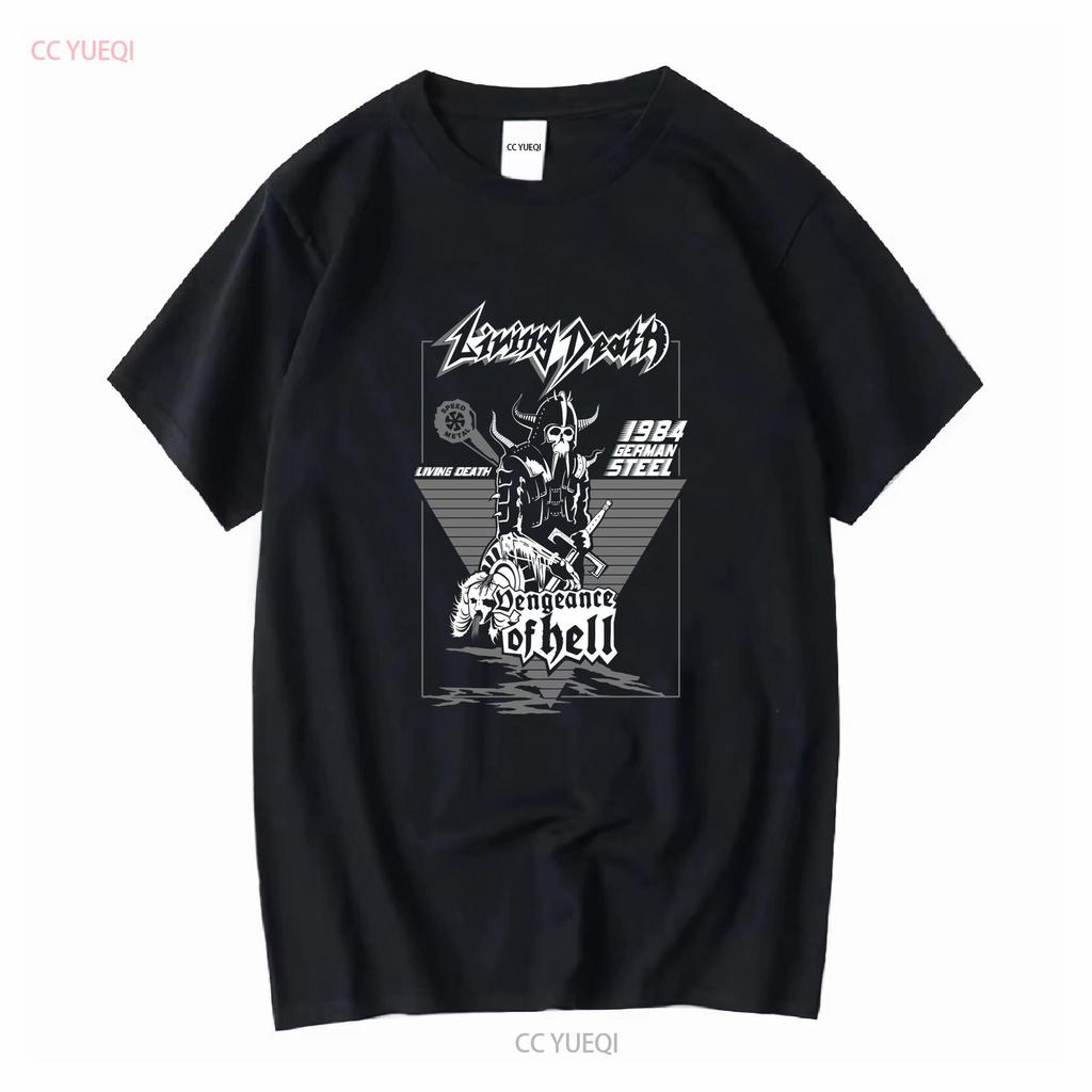NWT Living Death S/W Underground Musik T-Shirt Lang- oder Kurzarm Vintage Gewaschenes Oberteil Für Den Alltag Designer Kleidung