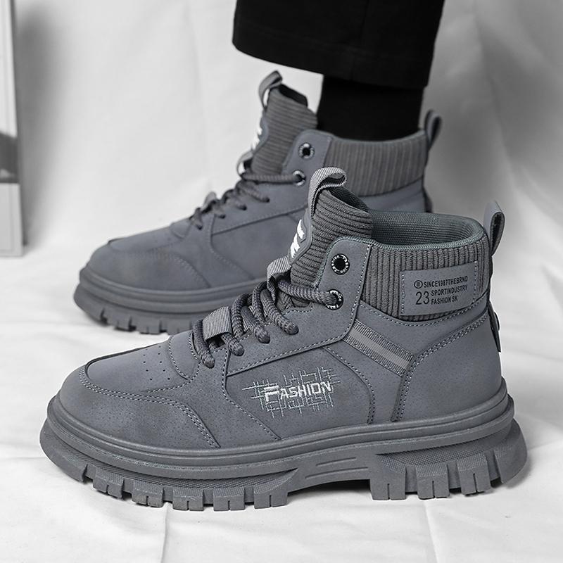 

Ботинки Martin мужские весенние и осенние мужские спортивные и повседневные туфли в британском стиле в стиле ретро с ручным инструментом на толстой подошве с высоким берцем 39