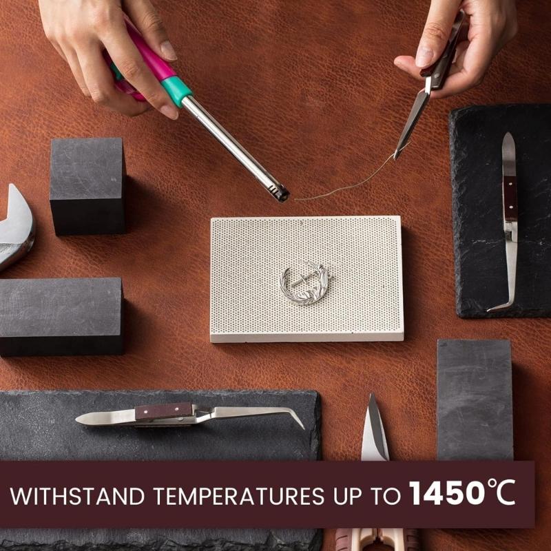 Schmuck Lötset Tragbares Set Lötplatten Arretierzangen Eisenmaterial für Präzises und Effizientes Schweißen