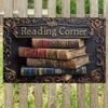 Wood Reading Corner Decoration Sign for Wall Mounting In Libraries Cafes To Reading Ambiances Simple Setups