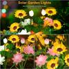 LED Solar Sunflowers Lotus Flowers Lights Outdoor Waterproof Landscape Lamp for Garden Lawn Path Backyard Decoration Lighting