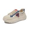 Spring thick-soled heightening dad shoes women's color matching niche sports board shoes student versatile casual single shoes