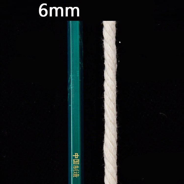 Cotton Fine Wrapped Thread Tapestry Woven Absorbent Rope Three Ply Cotton Rope Artificial Coarse Cotton Rope Binding 1mm 2mm 3mm 4mm 5mm 6mm